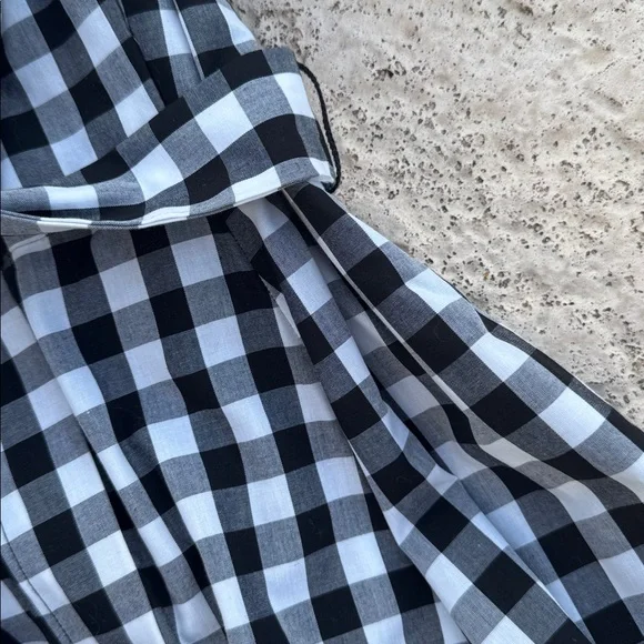 Calvin Klein Modern 1950’s Gingham Shirt Dress - Picture 9 of 11